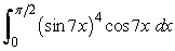 Answer true or false. For   a good choice for u is sin 7x.