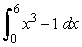 Answer true or false. The area between the curve y = x<sup>3</sup> -1 and the x-axis on [0, 6] is given by   .