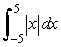 Express   as two integrals with no absolute value.