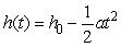 A projectile is dropped, and reaches the ground at 40 m/s. How long does it take the projectile to reach ground? (Assume the position function is   , where a = -10   .)  A)  2 s B)  8 s C)  4.47 s D)  4 s E)  3.16 s