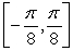 Find the extreme values for f(x) = x - sin 4x on the interval   and determine where those values occur.