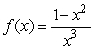 The rational function   has A)  a stationary point at x = 1 B)  a stationary point at x = -1 C)  two stationary points at approximately x = -1.732 and x = 1.732 D)  three stationary points approximately at x = 0, x = -1.732 and x = 1.732 E)  no stationary points