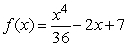 Find the relative extrema for   .