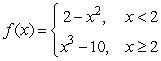 Find the extreme values for   on the interval [-2, 3] and determine where those values occur.