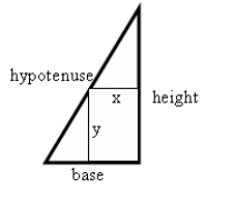 Find the dimensions of the rectangle of maximum area which may be embedded in a right triangle with base of 10, height of 24, and hypotenuse of 26 feet as shown in the figure.  