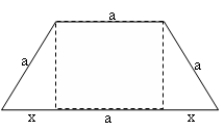 If three sides of a trapezoid are a = 8 inches long, how long should the fourth side be if the area is a maximum? [Area of a trapezoid =   where a and b are the lengths of the parallel sides and h = height.]  