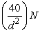 Gravitational force is inversely proportional to the distance between two objects squared. If F =   at a distance d = 2m, how fast is the force diminishing if the objects are moving away from each other at 0.1 m/s? A)  1 N/s B)  -1 N/s C)  -10 N/s D)  10 N/s E)  0 N/s