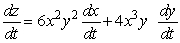 Answer true or false. If z = 2x<sup>3</sup>y<sup>2</sup>, then   .
