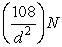 Gravitational force is inversely proportional to the distance between two objects squared. If F =   at a distance d = 3m, how fast is the force diminishing if the objects are moving away from each other at 1.2 m/s?