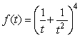 Find f '(t) where   .