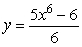 Find   , if   . A)  30x<sup>5</sup> B)  6x<sup>5</sup> - 6 C)    D)  5x<sup>5</sup> E)   