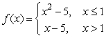 Show that   is continuous but not differentiable at x = 1.