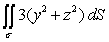 Evaluate the surface integral   where  \sigma  is the portion of the cone   for 0  \le  x  \le  3. 