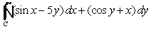 Use Green's Theorem to evaluate   , where C is the square bounded by x = y = 0, and x = y = 1. A)  1/2 B)  2 C)  6 D)  0 E)  4