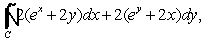  Use Green's Theorem to evaluate   where C is   . A)  2  \pi  B)  2 C)  12  \pi  D)  12 E)  0 