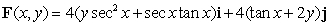 Find the work done by the conservative force   as it acts on a particle moving from P(0, 0) to   .