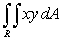 Use an appropriate transform to evaluate   where R is the region enclosed by   ,   , and   .