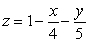 Find the volume of the region bounded above by the plane   in the first octant. A)    B)    C)    D)    E)   
