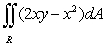  Evaluate the double integral   where R is the rectangle bounded by -1 \le  x  \le  3 and 0  \le y  \le  3. 