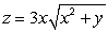  Find the volume under the surface   and over the rectangle R = { (x, y) : 0  \le   x  \le   1, 0  \le   y  \le   3} . 