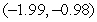 Use the total differential to approximate the change in   as (x, y)  varies from   to   . A)    B)    C)    D)    E)   