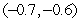Use the total differential to approximate the change in   as (x, y)  varies from   to   . A)    B)    C)    D)    E)   