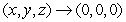 Evaluate the limit   by converting to spherical coordinates   ,and observe that   if and only if   , since   .