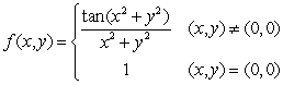 Show that   is continuous at (0, 0).