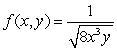  What is/are the domain restriction(s)  for   ? A)  x > 0, y  \neq 0 B)  x > 0 and y > 0, or x < 0 and y < 0 C)  x  \neq  0, y  \neq  0 D)  No restrictions exist E)  x  \neq  0, y < 0 