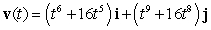 The velocity vector of a particle moving in a plane is given by   . Find the acceleration vector. A)    B)    C)    D)    E)   