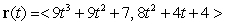Let   . Find the equation of the line tangent to the graph of   at the point   .Write your answer using parametric equations.