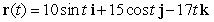 At t increases, the graph of   sketches A)  Clockwise and up B)  Counter-clockwise and up C)  Clockwise and down D)  Counter-clockwise and down E)  In a circle