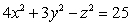 Identify the trace of the surface defined by   when   . A)  Circle B)  Ellipse C)  Parabola D)  Hyperbola E)  Line