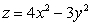 Identify the trace of the surface defined by   when   . A)  Circle B)  Ellipse C)  Parabola D)  Hyperbola E)  Line