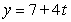 A plane is perpendicular to the line given by   ,   , and   . What are the components of the normal to the plane? A)    B)    C)    D)    E)   