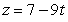 A plane is perpendicular to the line given by   ,   , and   . What are the components of the normal to the plane? A)    B)    C)    D)    E)   