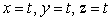 Lines   and   are A)  intersecting at one point B)  skew C)  parallel D)  perpendicular E)  the same line