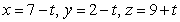 At what point does the line   intersect the plane containing the point (-1, 0, 0)  which is parallel to the xy-plane? A)  (-1, 8, 17)  B)  (-1, 0,1)  C)  (0, -6, 17)  D)  (-1, -6, 17)  E)  (2, 8, 1) 