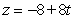 Find the vector equation of the line given the parametric form is   ,   , and   . A)      ,   B)    ,     C)    ,   ,   D)    ,   ,   E)    ,   ,  