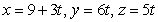 Find the point of intersection of the two lines L<sub>1:</sub> <sub> </sub>   and L<sub>2</sub>:   A)    B)    C)    D)    E)   