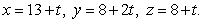 Find the point of intersection of the two lines L<sub>1:</sub> <sub> </sub>   and L<sub>2</sub>:   A)    B)    C)    D)    E)   