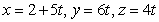 Find the point of intersection of the two lines L<sub>1:</sub> <sub> </sub>    and L<sub>2</sub>:  