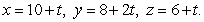 Find the point of intersection of the two lines L<sub>1:</sub> <sub> </sub>    and L<sub>2</sub>:  