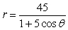 The directrix of the conic described by   is how many units to the right of the pole? A)    B)    C)    D)    E)   