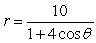 Find the eccentricity of the conic described by   .