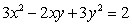Rotate the coordinates to remove the xy-term. Then, name the conic.   A)  circle B)  hyperbola C)  ellipse D)  parabola