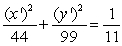 Find the ends of the major axis of the ellipse   in the x'y'-coordinate system.