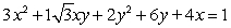 Rotate the coordinate axes to remove the xy-term. What is the equation in the new   coordinate system? What type of conic section is it?  