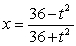 For the parametric curve:   ,   , eliminate the parameter and express in rectangular form. A)  x<sup>2</sup> + y<sup>2</sup> = 1 B)    C)    D)    E)   