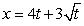 Find the equation of the tangent to the curve   and   at   .